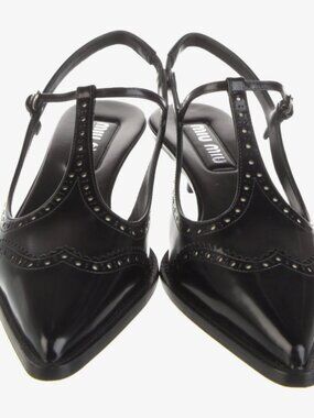 Miu Miu Leather T-Strap Pumps